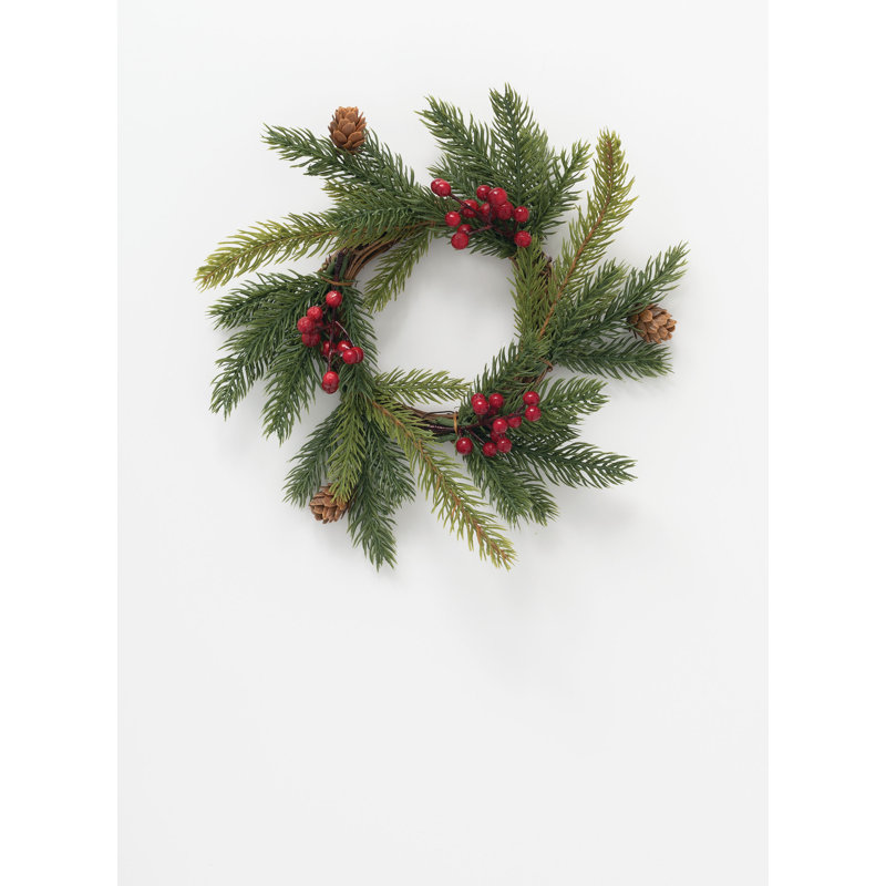 Couronne artificielle épinette blanche 10 po