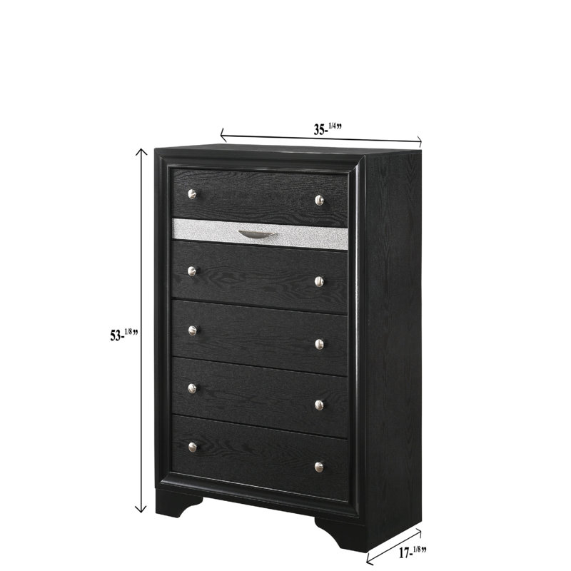 Mobilier de chambre en bois massif de luxe moderne 1 pièce Glam