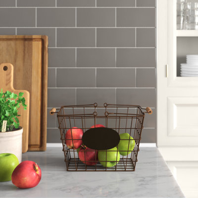 Panier de rangement décoratif en métal