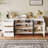 Buffet cabinet with storage, kitchen side panel storage room with doors and 3 drawers, pantry cabinet display rack, console