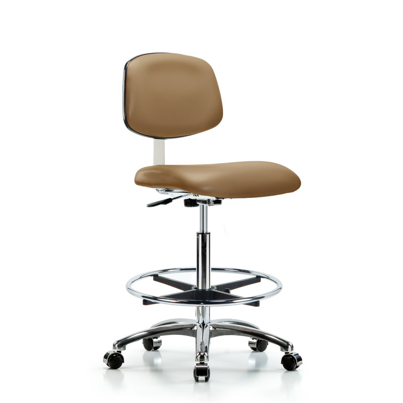 Chaise de dessinateur Iyana, Roulettes, Taupe
