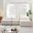 116'' Fully Compressed Sofa With High Density Foam, No Assembly Required, Legless Design Without Frame, Integrated Backrest And Seat Cushion, Free Combination, Particle Chenille-538947984