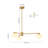 Priella Mid-century Brass Ellipse Glass Chandelier-1001720068-1001720071