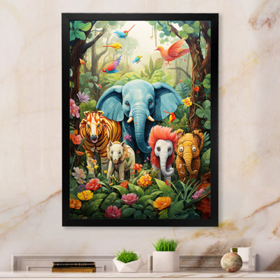 Blue Animal Playground Nursery II - Animal Nursery's Wall Art