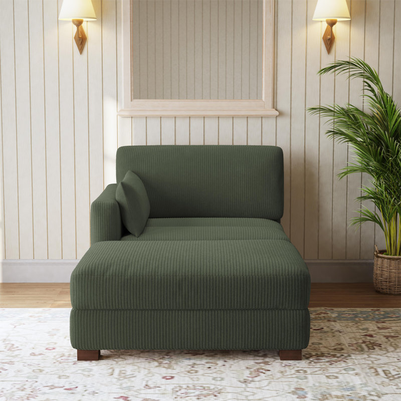 Bentura Chaise Lounge, Left Hand Facing, Green