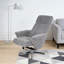 Fauteuil inclinable pivotant en chenille avec repose-pieds, fauteuil moderne, repose-pieds ergonomique, manuel, inclinable, repose-pieds, chambre à coucher, salon, lecture, bureau, détente