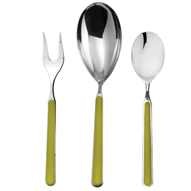 Ensemble de service 3 pièces Fantasia, Vert olive