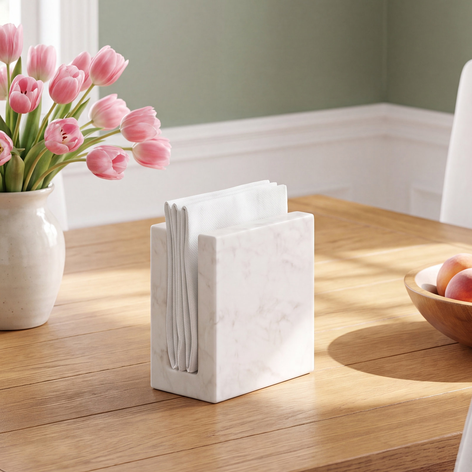 Marble No Mounting / Installation Required Napkin Holder