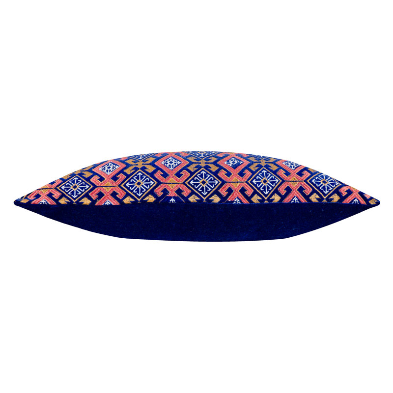 Laurel Geometric Rectangular Cushion, Pink/Blue Geometric