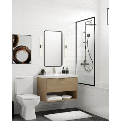 Modo 48" W Wall Mounted Single Bathroom Vanity