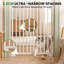 Extra Tall Lockable Pet Gate for Cats, Pressure-Mount No-Drill Cat Gate with Auto-Close & Hold-Open, 3.2cm Ultra-Narrow Spacing, Adjustable Width (XS/S/M/L) for Doorway, Hallway, Staircase & Kitchen-1007412734