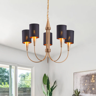Luminaire suspendu en fer 5 lumières