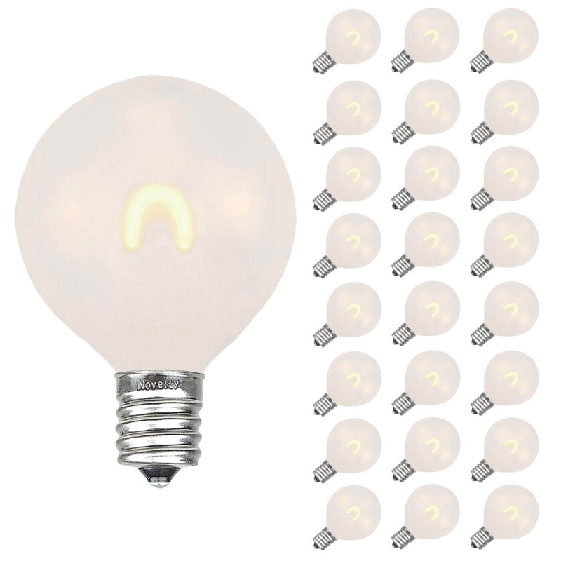 Lymann Outdoor 25 - Bulb 2.25'' Plug-in LED Globe String Light, White