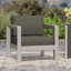 Fauteuil club d'extérieur en aluminium