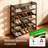 6-Layer Flat Bamboo Shoe Rack, 68*25*89Cm, Coffee Color-1383032314