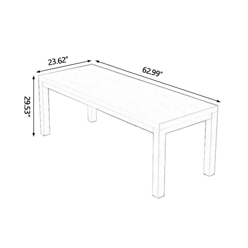 Burlywood Rectangular Solid Wood desks, 29.53" H x 62.99" W x 23.62" D