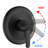 Matte Black Dual Shower Head Spa With Drill- Stainless Steel Slide And 7 Spray Settings Bar 7 Heads