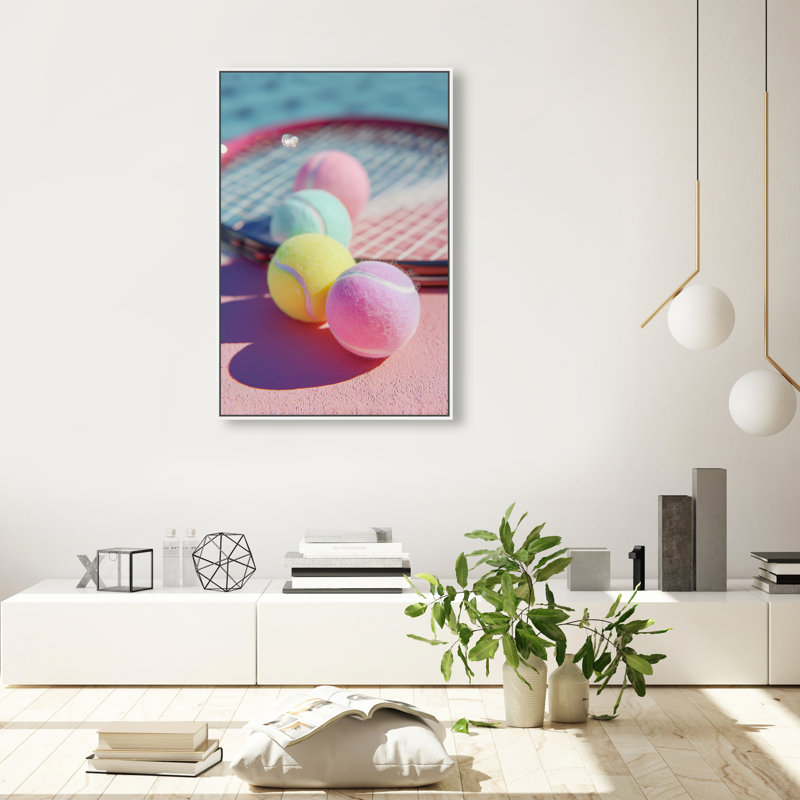 Candy Court Print by Oliver Gal, 25"H x 17"W, White Floater Frame