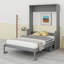Grand lit escamotable avec bureau, lit escamotable mural avec lumières DEL et ports USB, cadre de lit mural grand-438577064