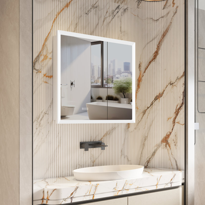 Armoire de salle de bain 32 po H 32 po, H 32 po x l 36 po x P 5,60 po