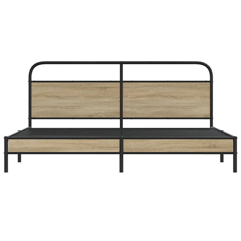 Aliyani Bed, 180 x 200 cm, Smoked Oak