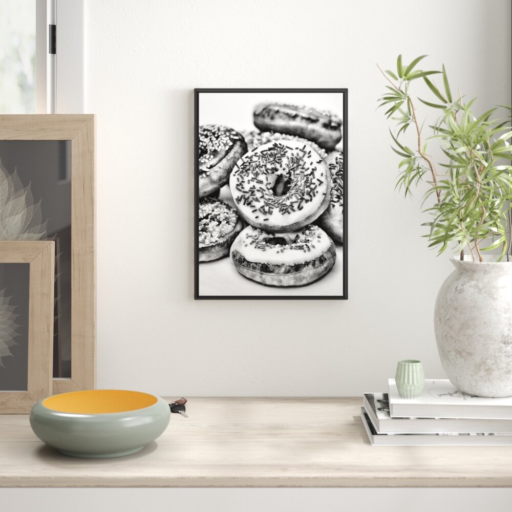 Gerahmtes Wandbild Donut Kuchen Liebesperlen