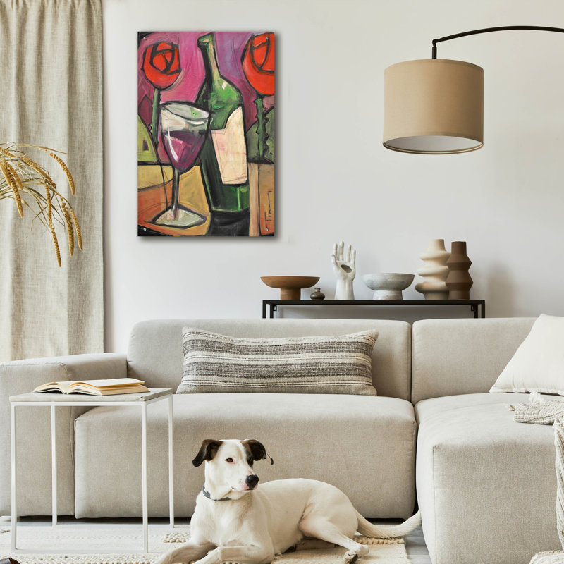 «Days Of Wine And Roses» par Tim Nyberg, art mural en verre acrylique, 12 po x 16 po, H 36 po x l 24 po x P 0,2 po