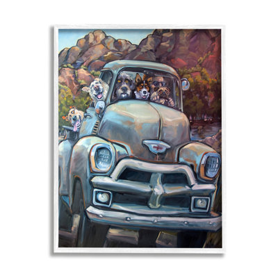 «Dogs In Vintage Pickup» par CR Townsend