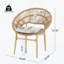 Chaise d'extérieur en osier, ensemble de 2-1467488611