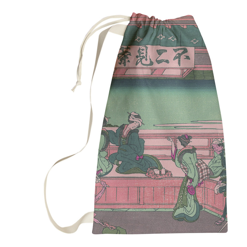 Sac à linge Yoshida at Tokaido, Petit (H 64 po x l 20 po x P 1,5 po), Rose/vert