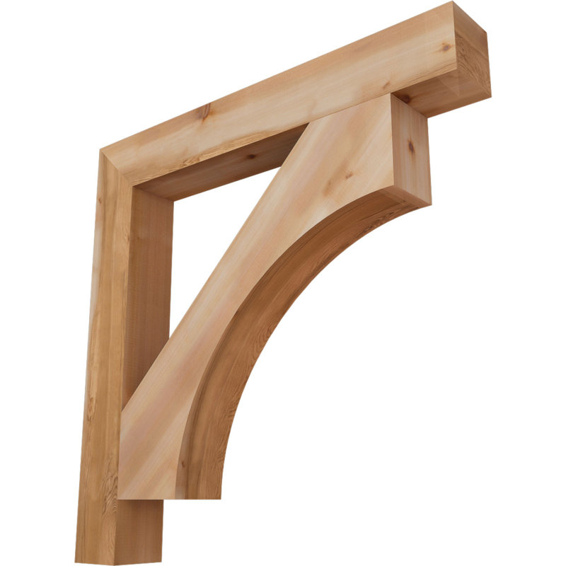 Support de bloc lisse Westlake, l 5 5 po x P 44 po x H 44 po Westlake, Cèdre rouge de l'Ouest (lisse)