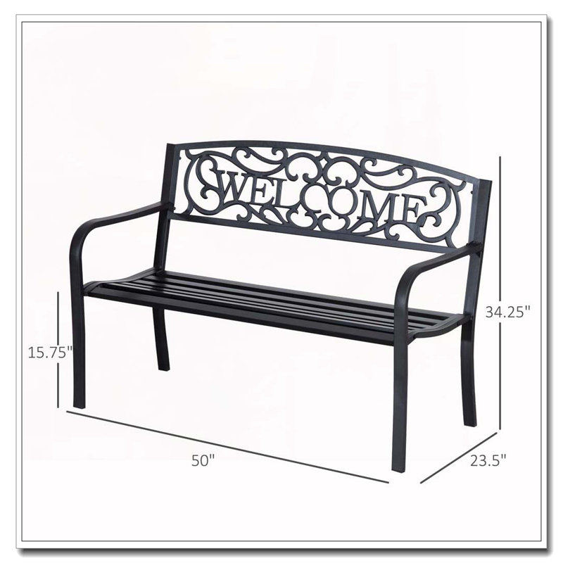 Banc de patio extérieur