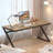 Cheryel 60" Modern Wood and Metal Computer Desk, Oak-1071070458-1043580126