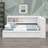 Multifunctional Daybed with Integrated Storage Shelves, Built-in USB Charging Ports, LED Lighting, and Convenience Drawers-22300382