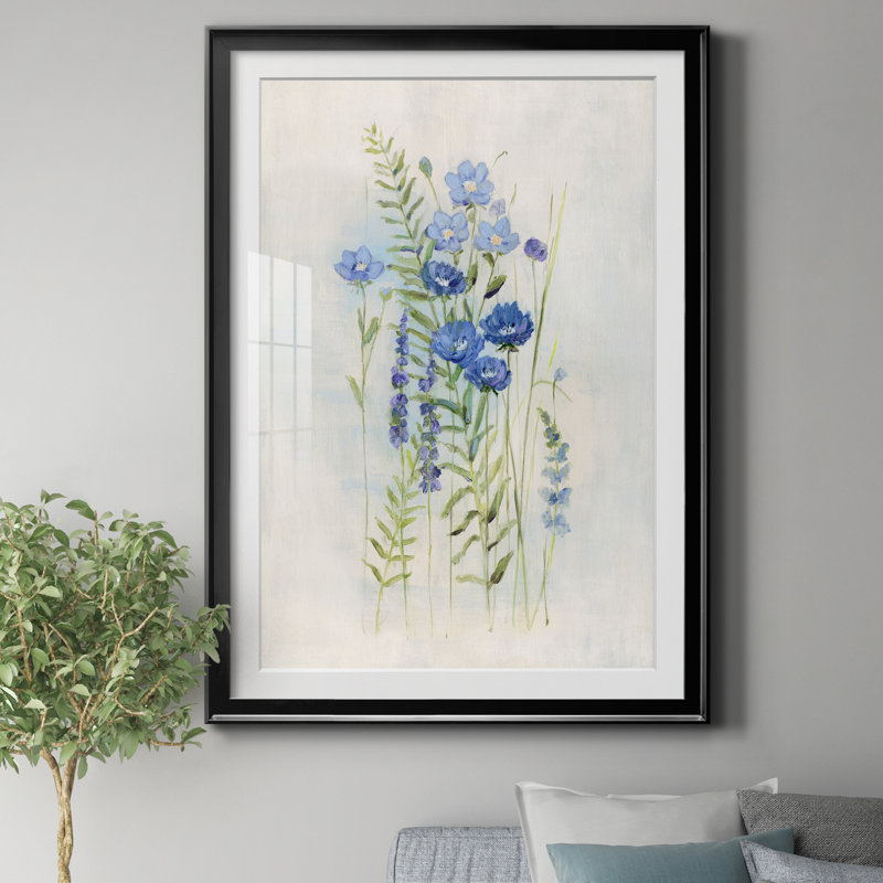 Cottage Wildflowers III - Cadre photo, reproduction d'art sur papier, H 18,5 po x l 24,5 po x P 1,5 po, Noir