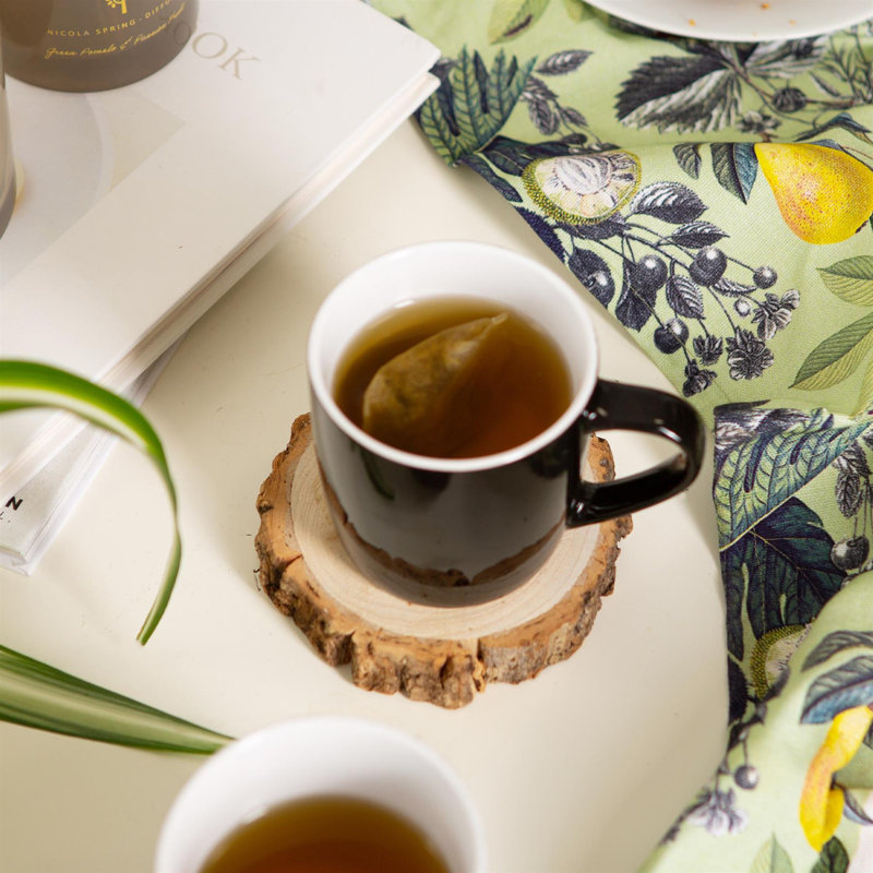 Argon Tableware - Coloured Coffee Mugs, Black