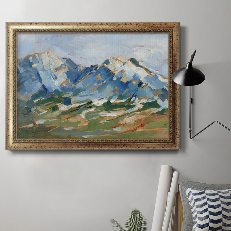 Blue Mountain Peaks I - Peinture sur toile encadrée