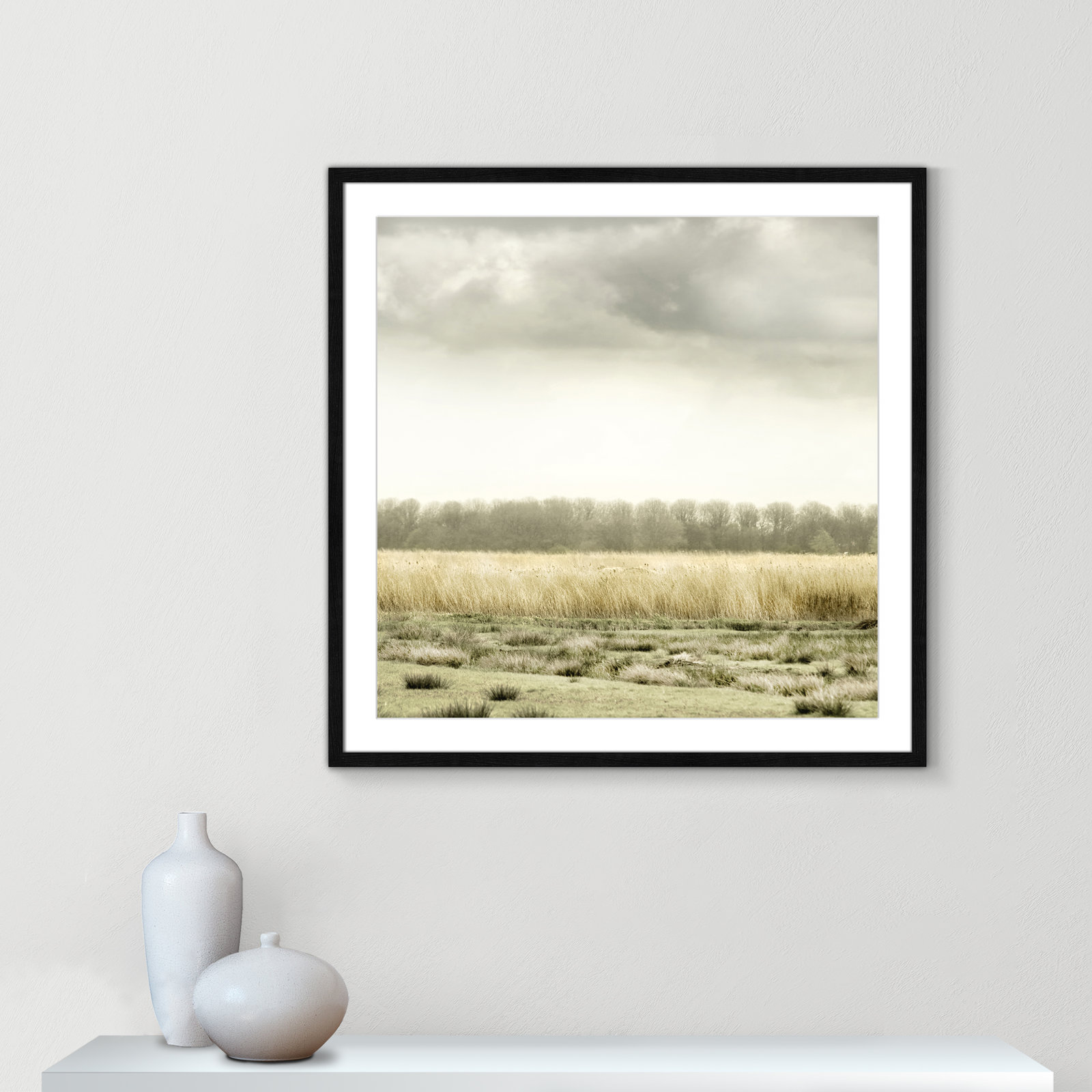 Henri "Meadowland" Print by Danita Delimont, 33.25" H x 33.25" W, Black Wood Grain