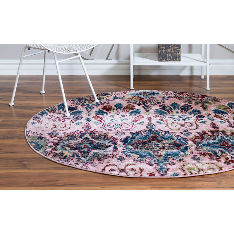 Endel Abstract Indoor Rug, Round 5'