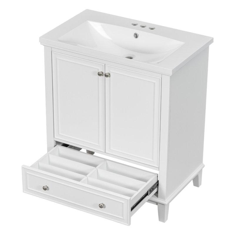 Meuble-lavabo 30 po avec lavabo, Blanc