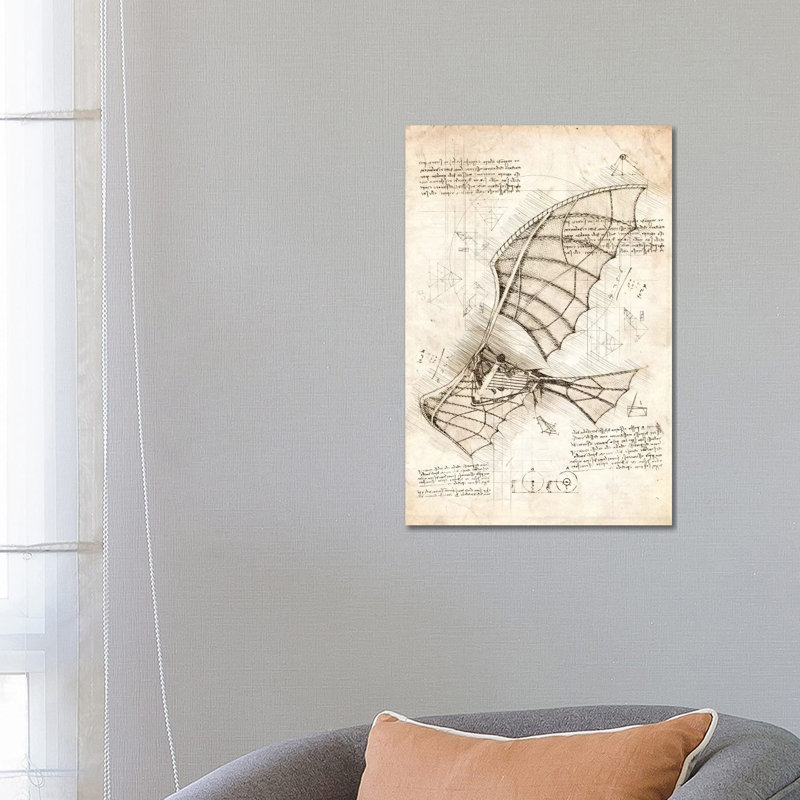 Flying Machine 1 Piece Wrapped Canvas Wall Art, 66.04 cm H x 45.72 cm W x 3.175 cm D