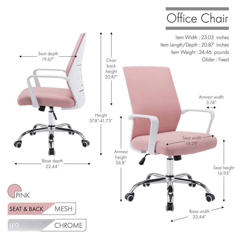 Mesh Conference Chair, Pink