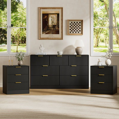 3-Piece 7-Drawer Dresser & 3-Drawer Nightstand Set