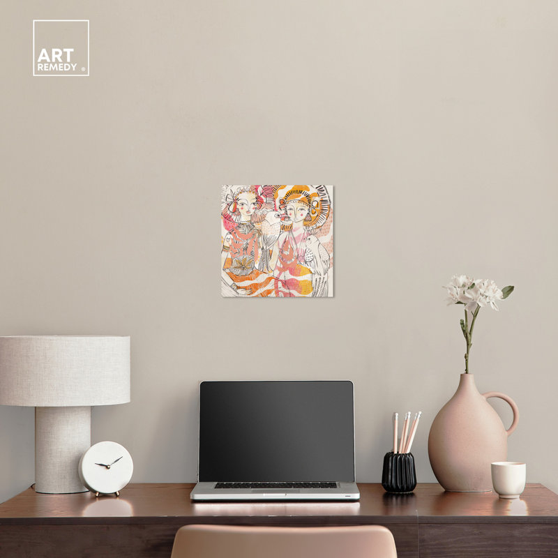Friends Boho Maximalist Canvas Wall Art, 12" x 12"