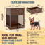 Table d'appoint 3 en 1 pour cage de chien avec station de recharge et porte en verre