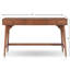 Ian Large Office Desk, 3 Felt Lined Drawers, Chestnut Brown Wood 52 Inch