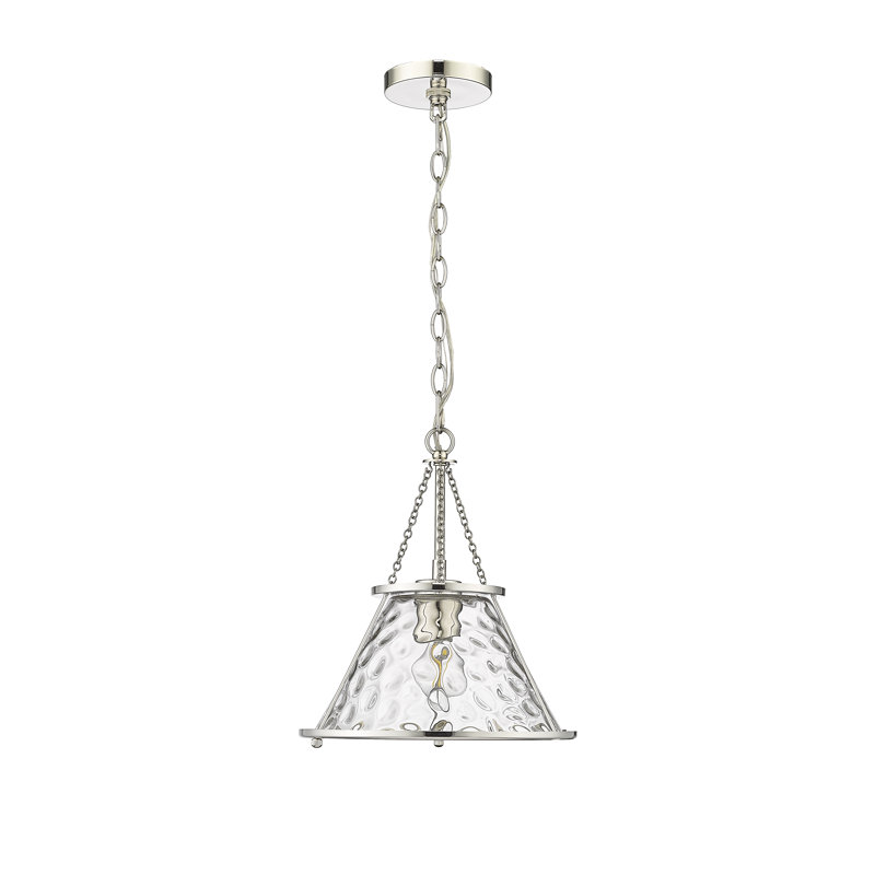 Luminaire suspendu à 1 lumière Julianny, Nickel poli