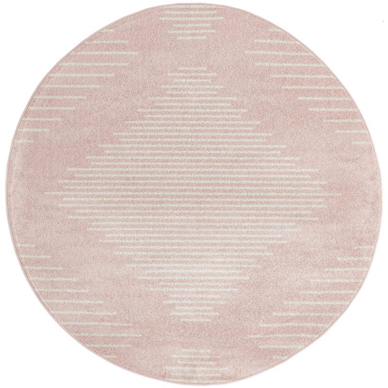 Striped Indoor Rug, Round 6'