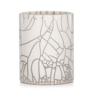 Raku Crackle Waste Basket
