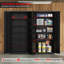Armoire de rangement pour outils 70,8 po 2 portes en acier noir-120191079
